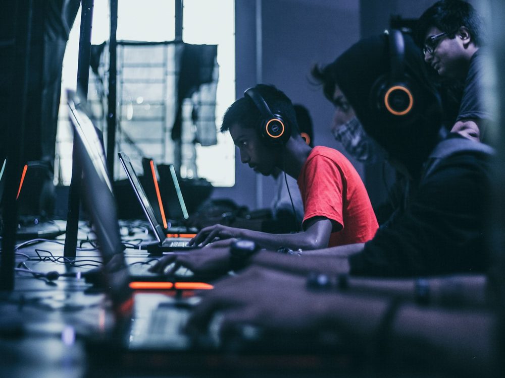 Players at a LAN event